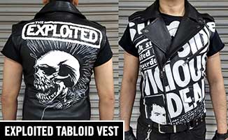 Exploited Tabloid Punk Leather Vest