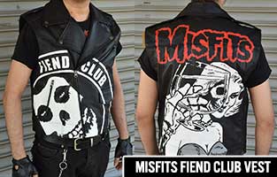Misfits Fiend Club Horrorpunk Leather Vest