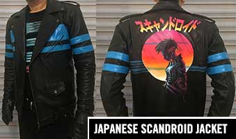 Japanese Scandroid Retrowave Leather Jacket